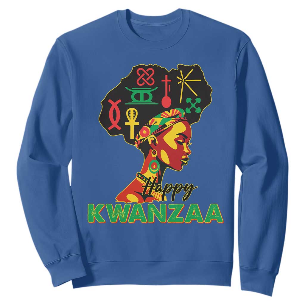Happy Kwanzaa Sweatshirt Nguzo Saba Symbols The 7 Principles Of Kwanzaa African Holiday TS11
