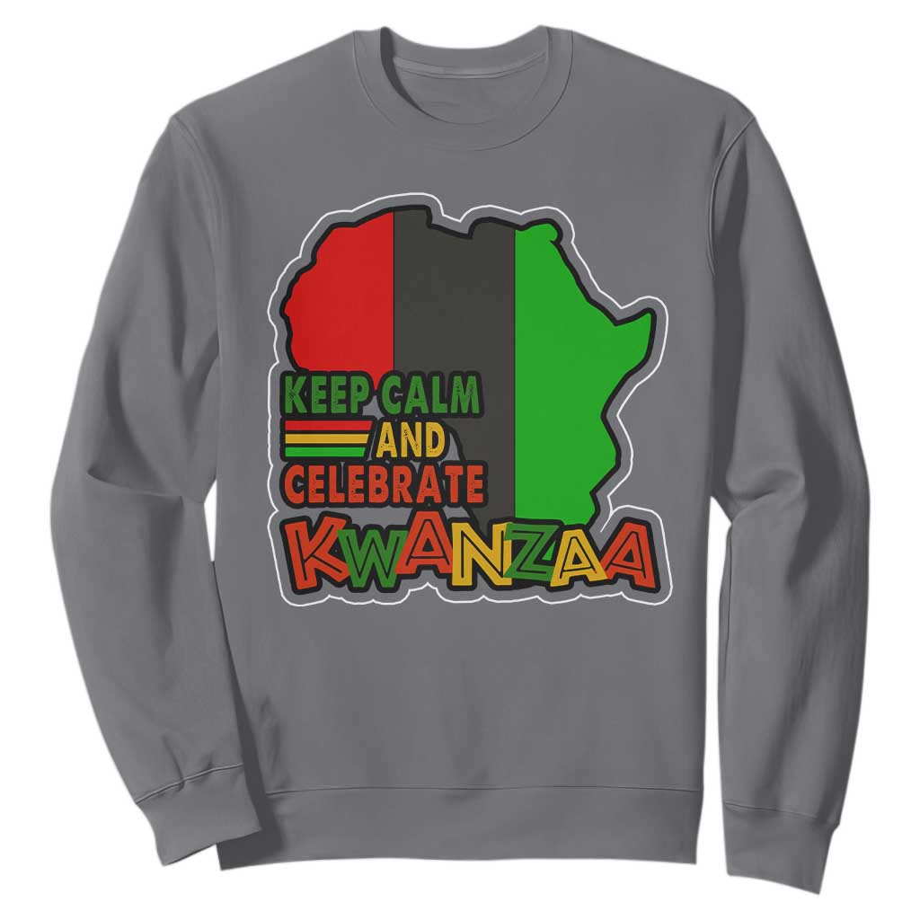 Keep Calm And Celebrate Kwanzaa Sweatshirt African American Christmas Black Holiday TS11