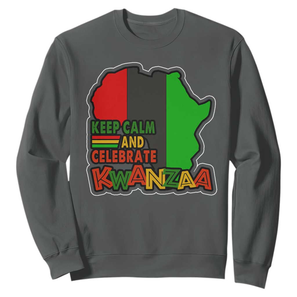 Keep Calm And Celebrate Kwanzaa Sweatshirt African American Christmas Black Holiday TS11