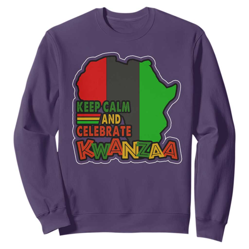 Keep Calm And Celebrate Kwanzaa Sweatshirt African American Christmas Black Holiday TS11