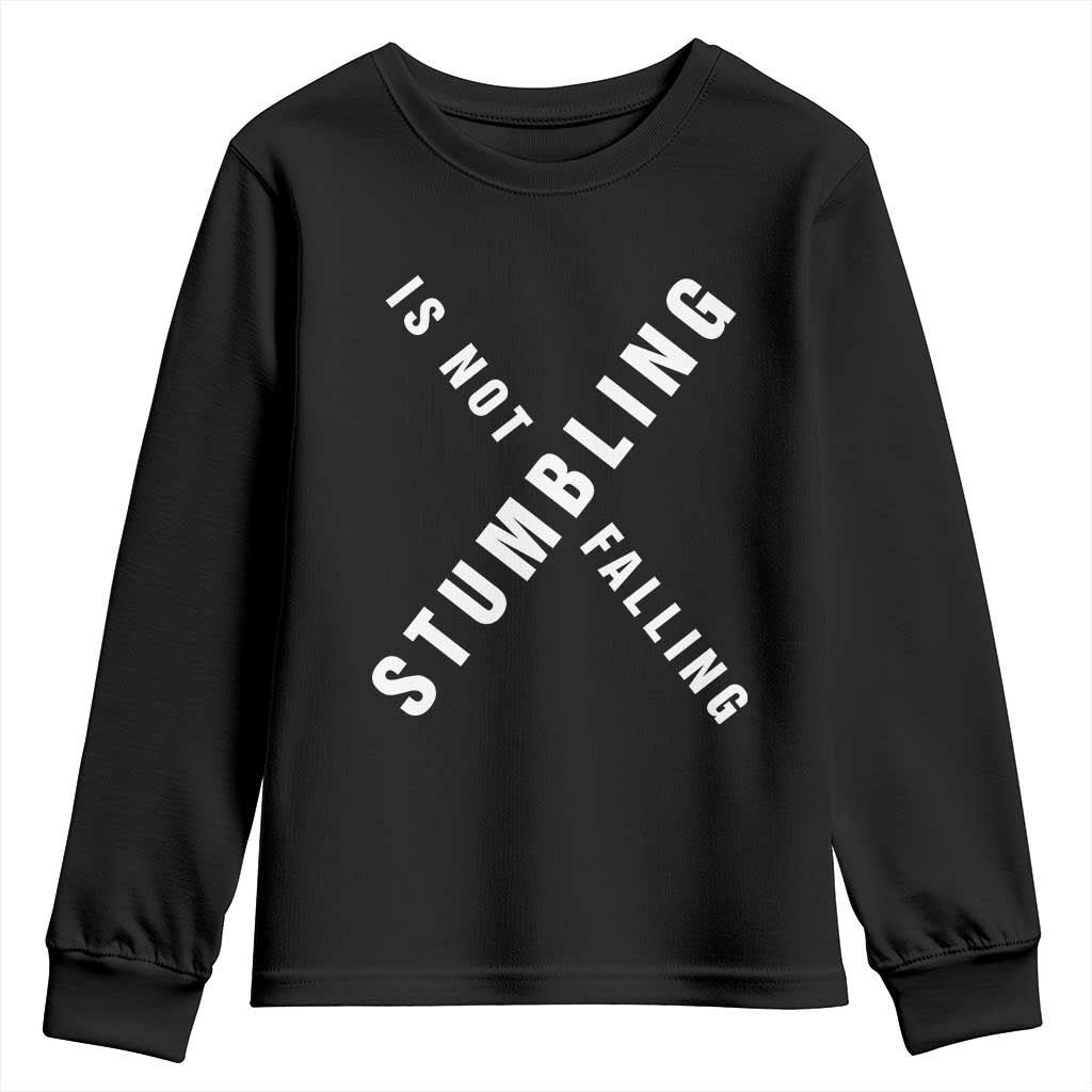 Malcolm X Stumbling Is Not Falling Youth Sweatshirt Black History Month African American Pride TS11