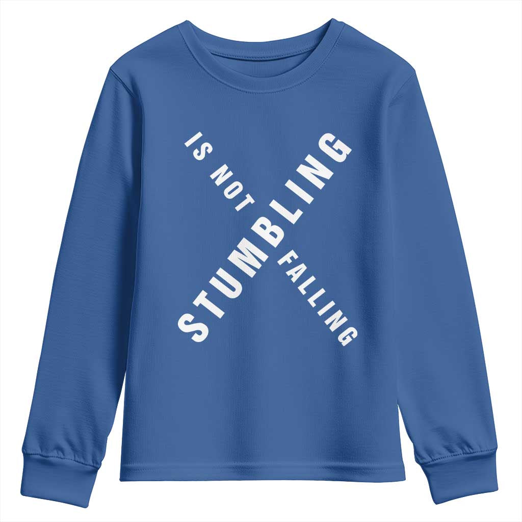 Malcolm X Stumbling Is Not Falling Youth Sweatshirt Black History Month African American Pride TS11