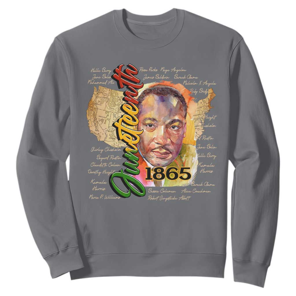 Juneteenth Sweatshirt Black Leaders African American Heritage 1865 TS11