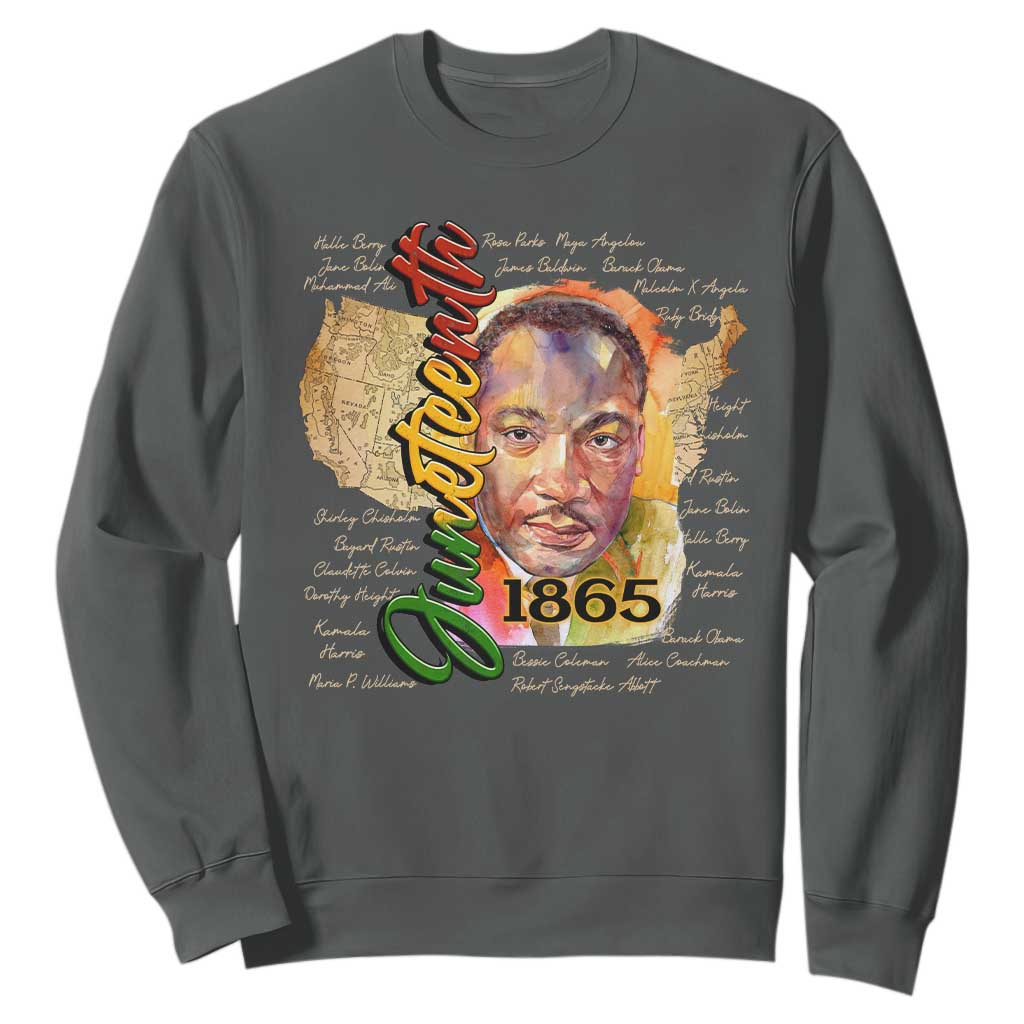 Juneteenth Sweatshirt Black Leaders African American Heritage 1865 TS11