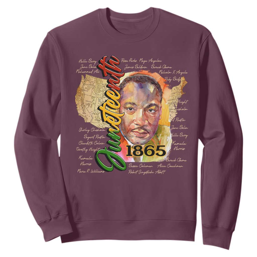 Juneteenth Sweatshirt Black Leaders African American Heritage 1865 TS11