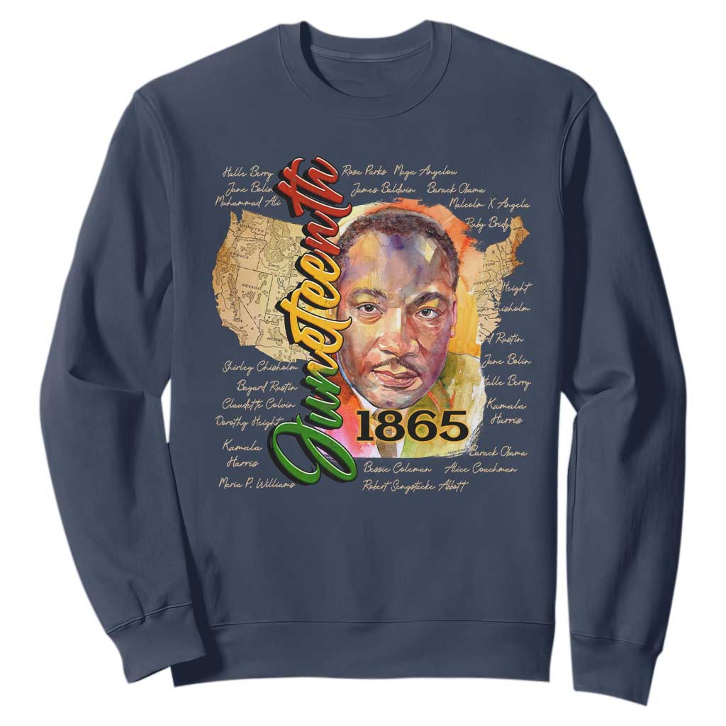 Juneteenth Sweatshirt Black Leaders African American Heritage 1865 TS11