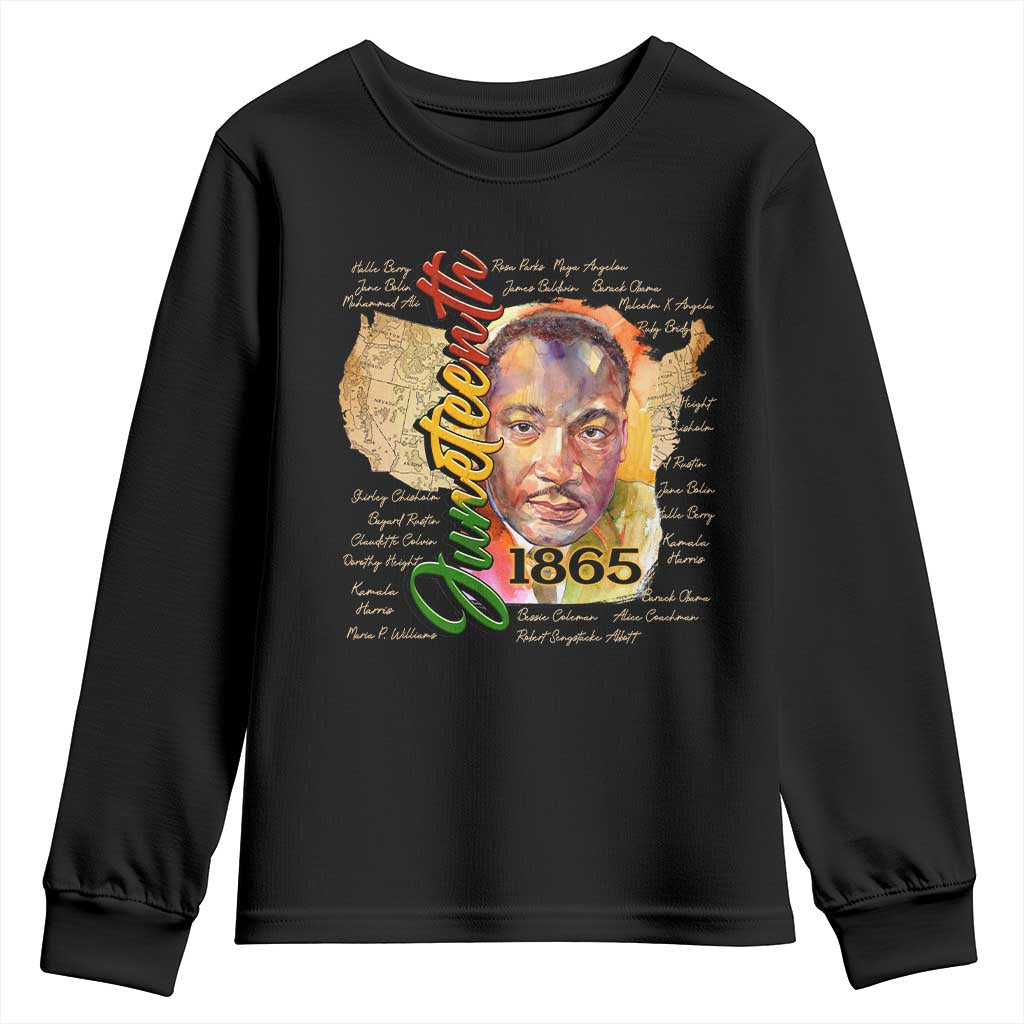 Juneteenth Youth Sweatshirt Black Leaders African American Heritage 1865 TS11