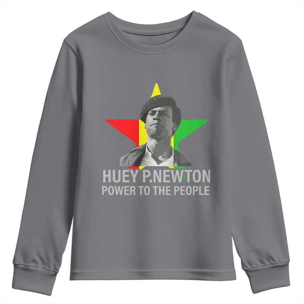 Huey P.Newton Power To The People Youth Sweatshirt Black Panther Party Black History TS11