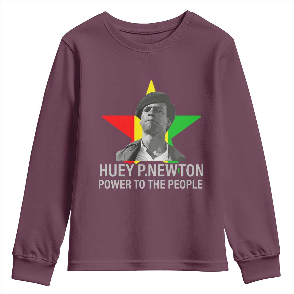 Huey P.Newton Power To The People Youth Sweatshirt Black Panther Party Black History TS11