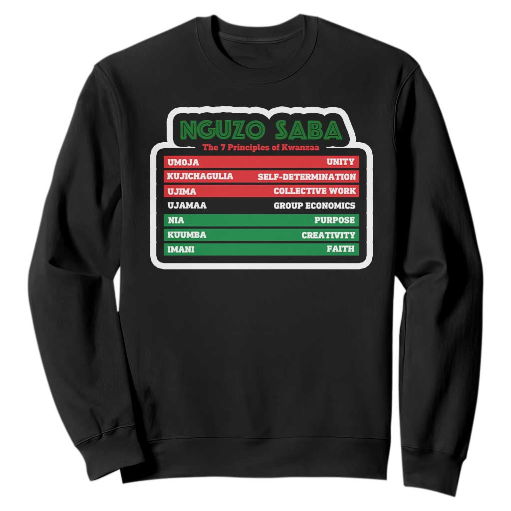 Nguzo Saba The 7 Principles Of Kwanzaa African American Sweatshirt TS11