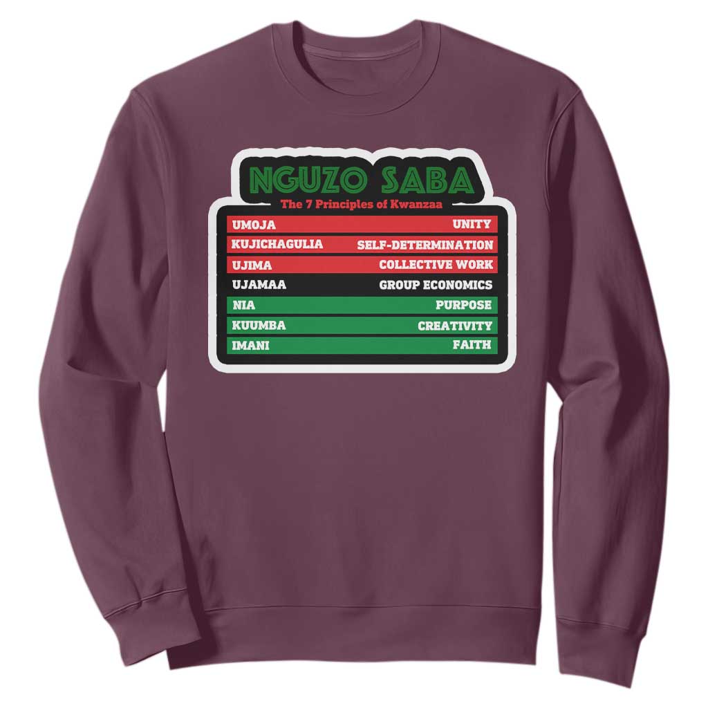 Nguzo Saba The 7 Principles Of Kwanzaa African American Sweatshirt TS11