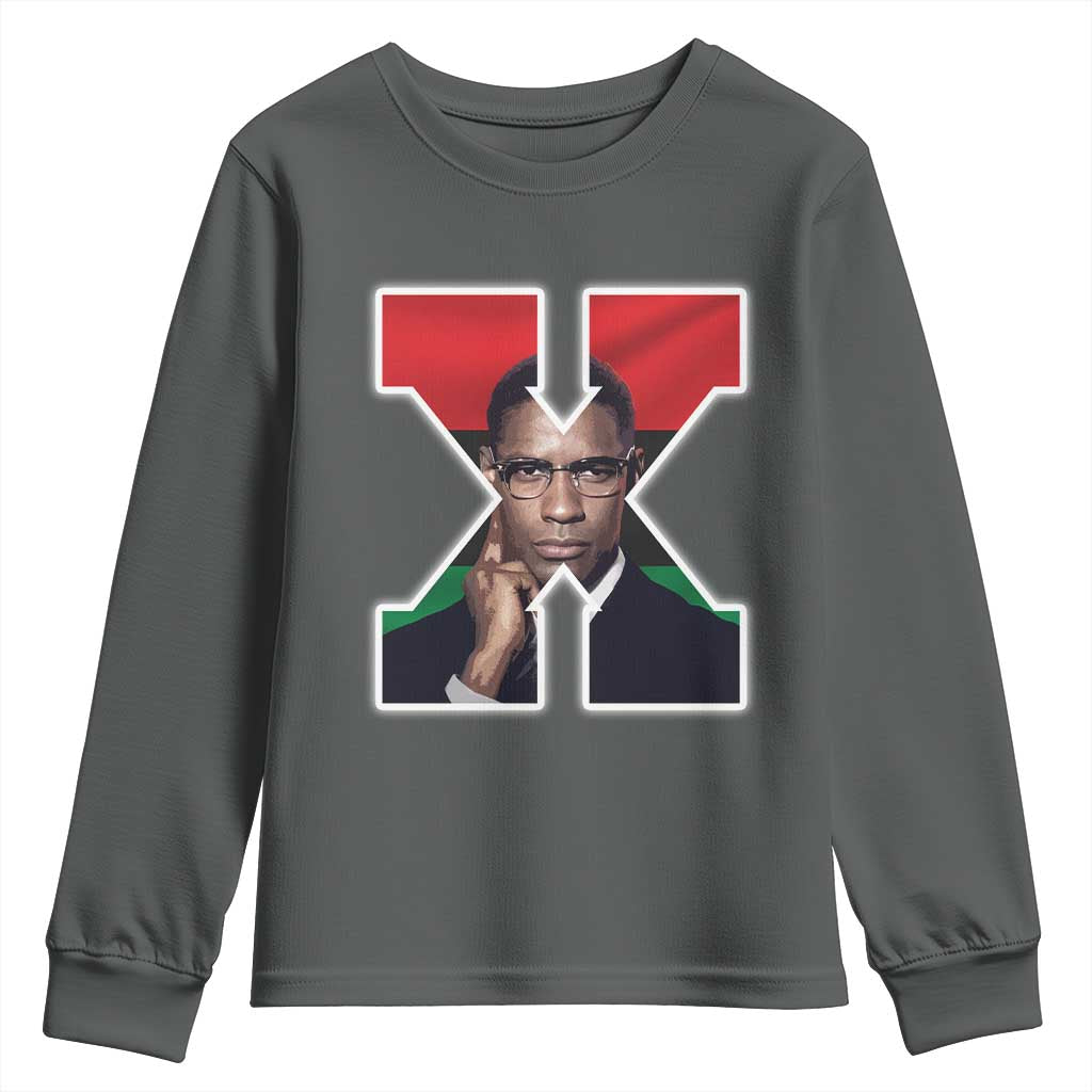 Malcolm X Black Liberation Flag Black History Month Youth Sweatshirt TS11