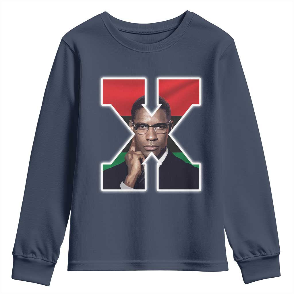 Malcolm X Black Liberation Flag Black History Month Youth Sweatshirt TS11