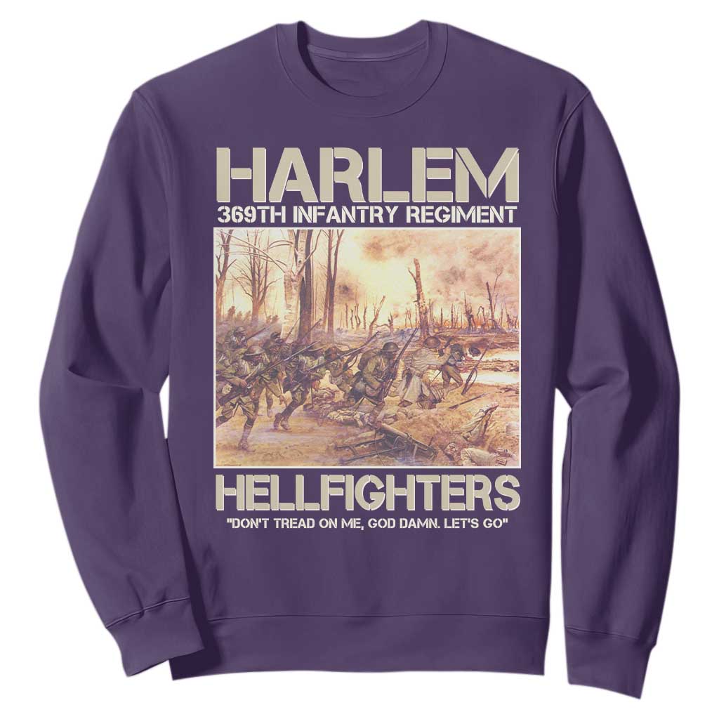 Harlem Hellfighters Sweatshirt 369th Infantry Regiment Don't Tread On Me God Damn Let's Go Black History Month TS11