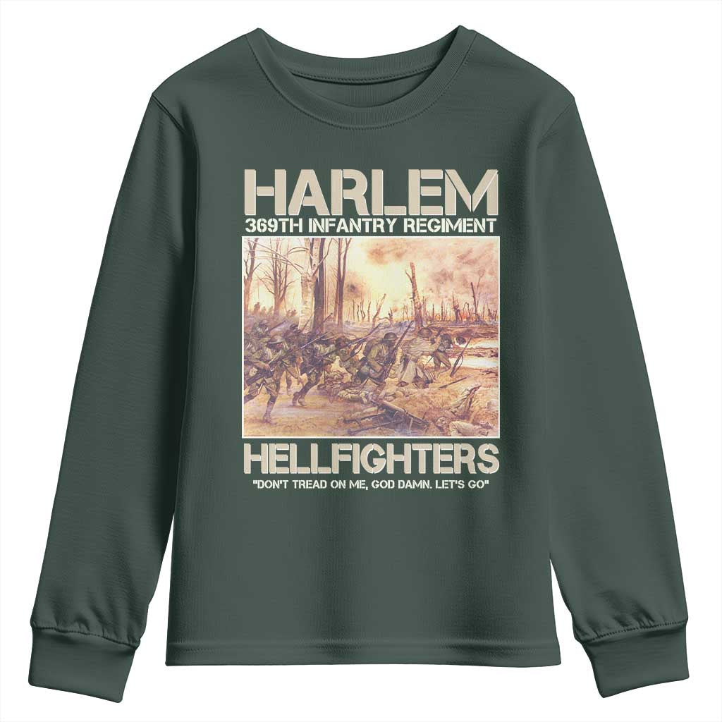 Harlem Hellfighters Youth Sweatshirt 369th Infantry Regiment Don't Tread On Me God Damn Let's Go Black History Month TS11