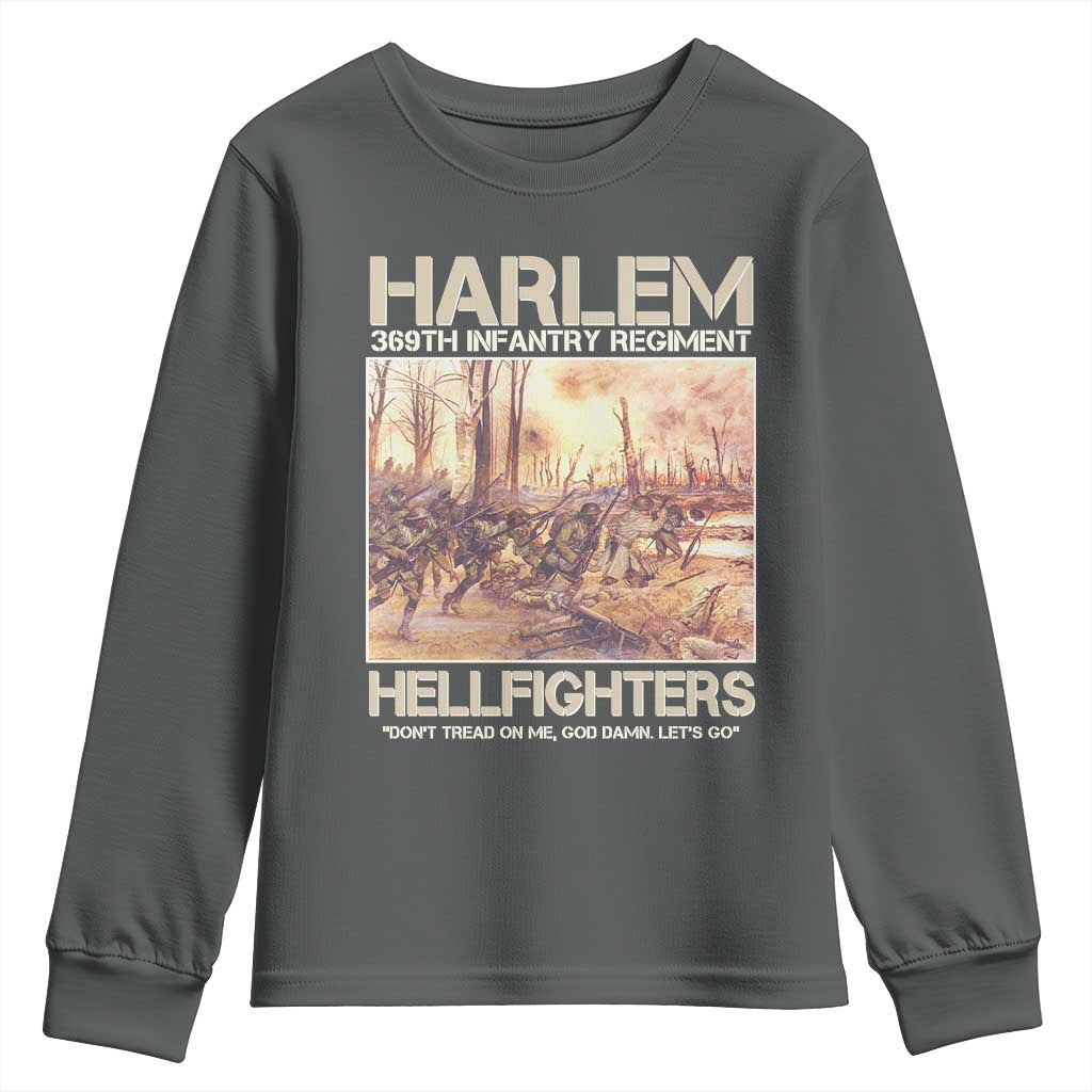 Harlem Hellfighters Youth Sweatshirt 369th Infantry Regiment Don't Tread On Me God Damn Let's Go Black History Month TS11