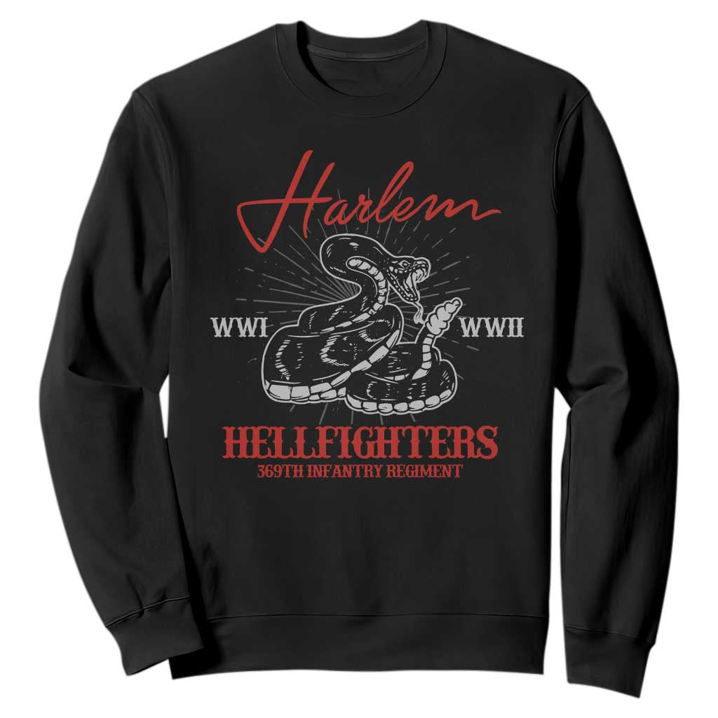 Harlem Hellfighters Sweatshirt 369th Infantry Regiment Snake Black History Month TS11