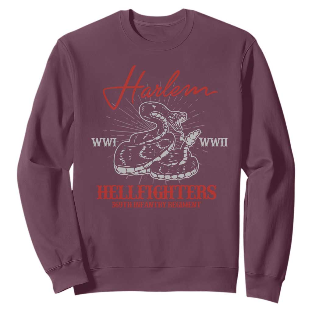 Harlem Hellfighters Sweatshirt 369th Infantry Regiment Snake Black History Month TS11