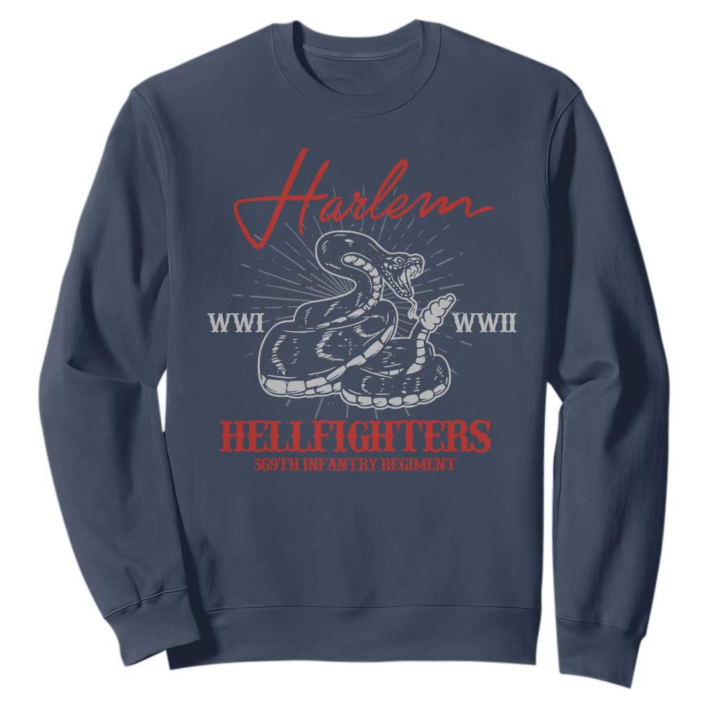 Harlem Hellfighters Sweatshirt 369th Infantry Regiment Snake Black History Month TS11
