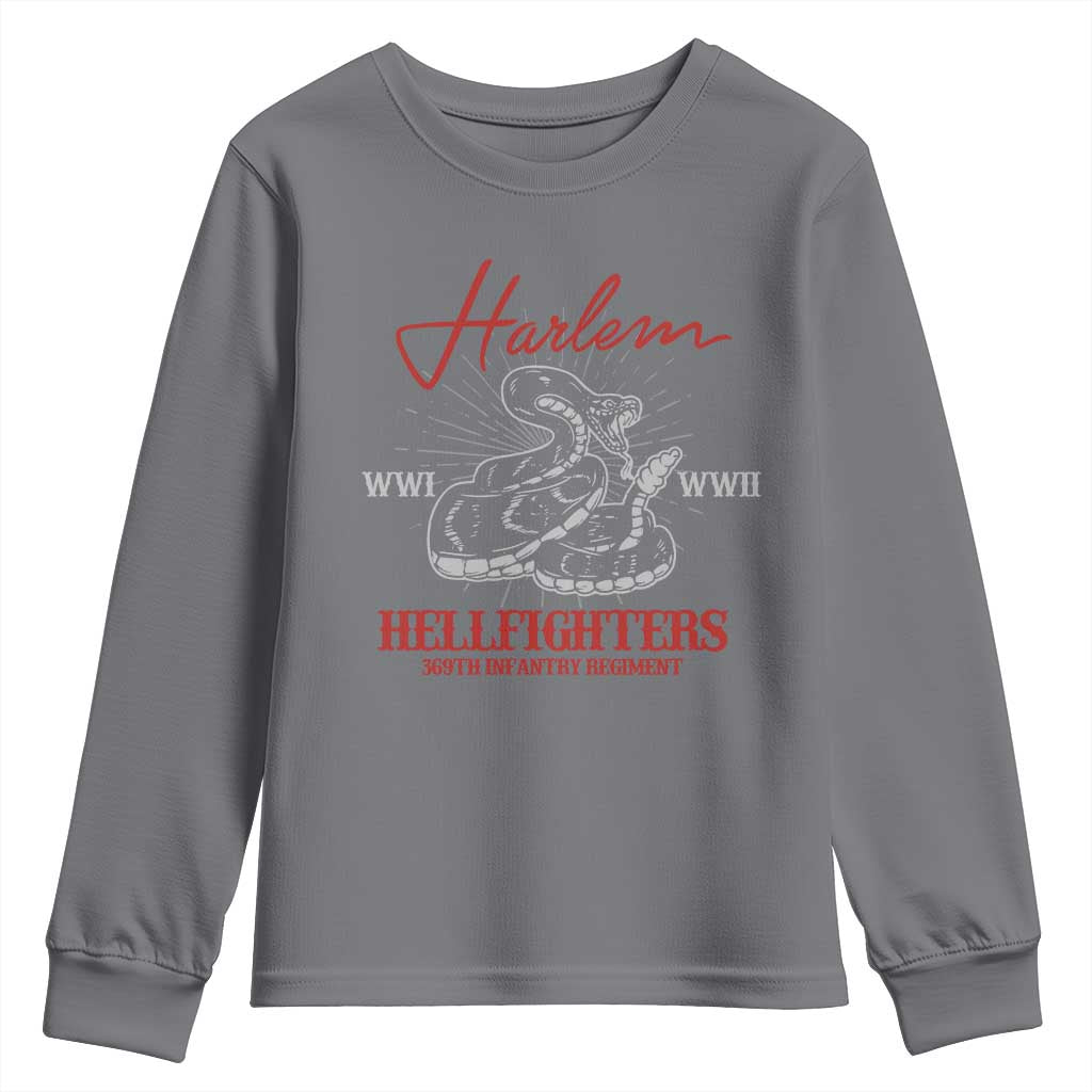 Harlem Hellfighters Youth Sweatshirt 369th Infantry Regiment Snake Black History Month TS11