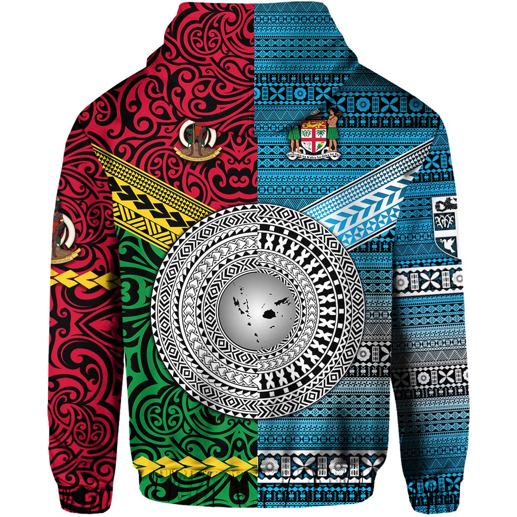Vanuatu Fiji Zip Hoodie Together Bright Color LT8