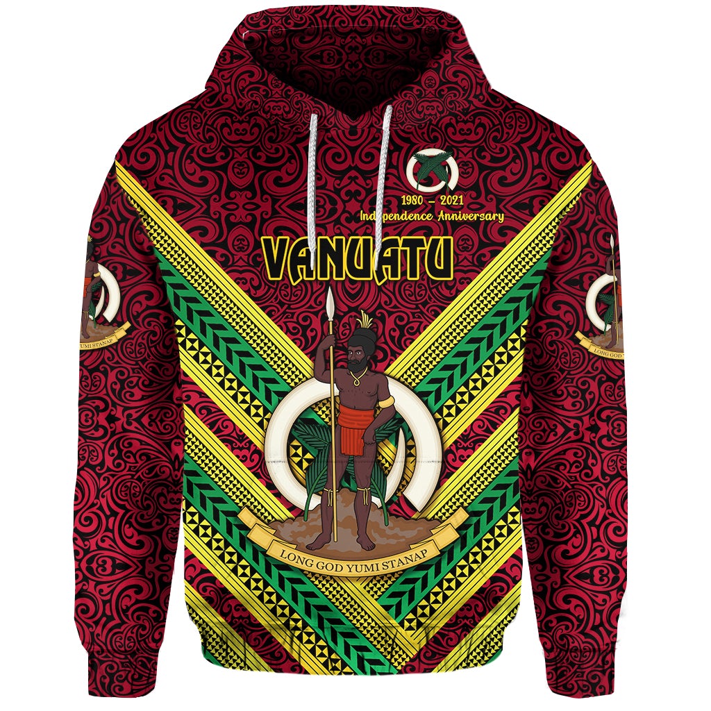 Vanuatu Special Independence Anniversary Hoodie Creative Style Red LT8