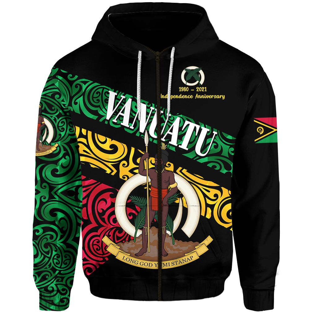 Vanuatu Special Independence Anniversary Zip Hoodie Sporty Style LT8