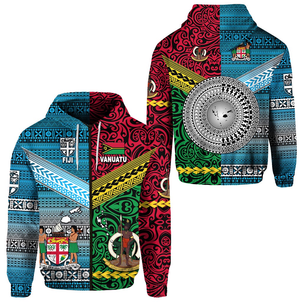 Vanuatu Fiji Zip Hoodie Together Bright Color LT8