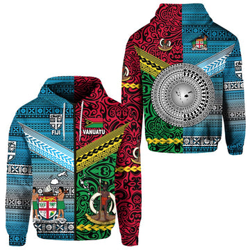 Vanuatu Fiji Zip Hoodie Together Bright Color LT8